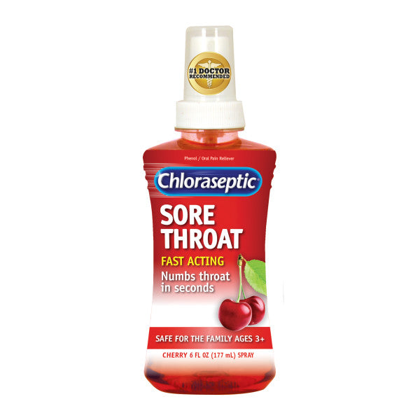 Chloraseptic Sore Throat Spray, Cherry, 6 fl oz (Pack of 1)