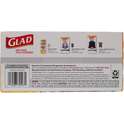 Glad Force Flex Plus Waste Bags, Lemon Fresh Bleach, 13 gal, 34 Ct