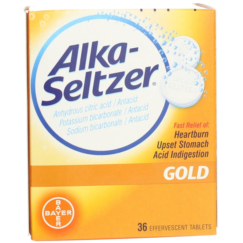 AlkaSeltzer Gold Antacid Effervescent Tablets, 36 Ct