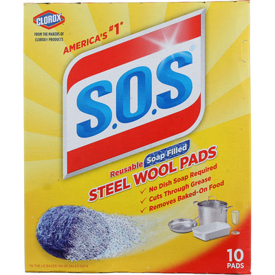 S.O.S. Steel Wool Soap Pads 10 pads