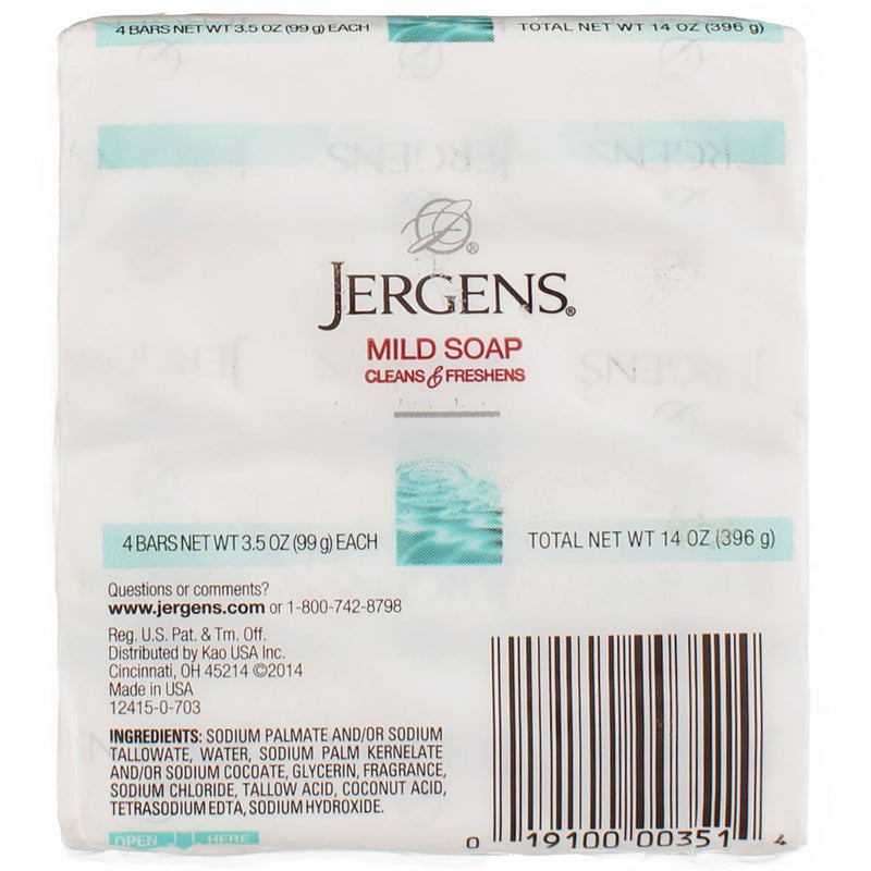 Jergens Bar Soap, 3.5 oz, 4 Ct