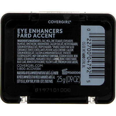 CoverGirl Eye Enhancers 1-Kit Eyeshadow, Sterling Blue 600, 0.09 oz