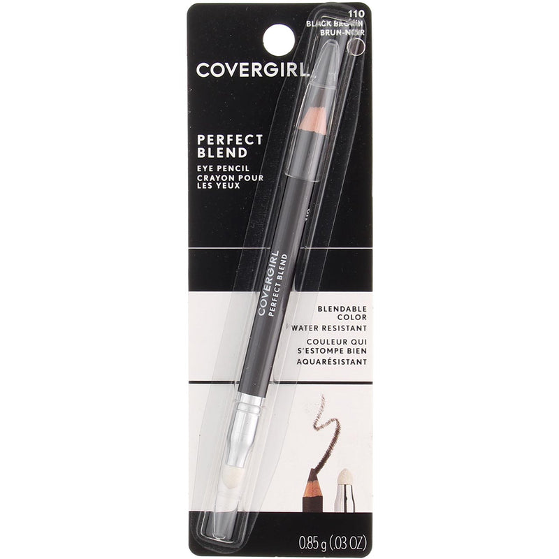CoverGirl Perfect Blend Eyeliner, Black Brown 110, Water Resistant, 0.03 oz