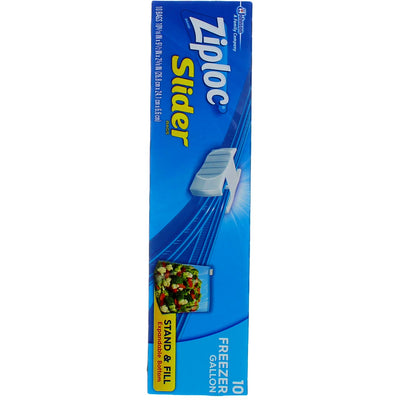 Ziploc Slider Freezer Bags, 1 Gallon, 10 Ct