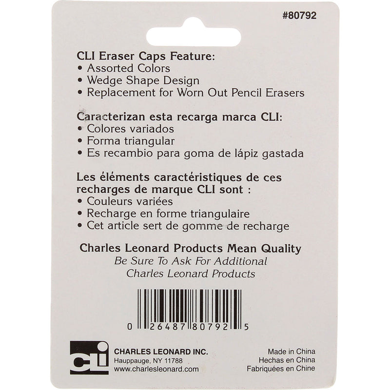 Charles Leonard Inc Caps Eraser, 20 Ct