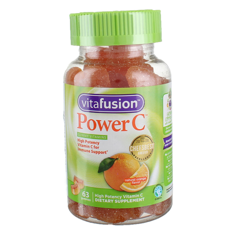 Vitafusion Power C Gummy Vitamins Supplement, Orange, 63 Ct