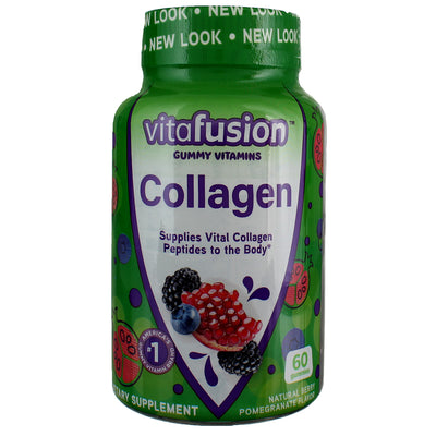 Vitafusion Gummy Vitamins Collagen Supplements Gummies, Natural Berry Pomegranate, 60 Ct