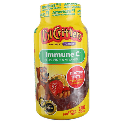 Vitafusion L'il Critters Immune C Gummies Dietary Supplement, Assorted Flavors, 190 Ct