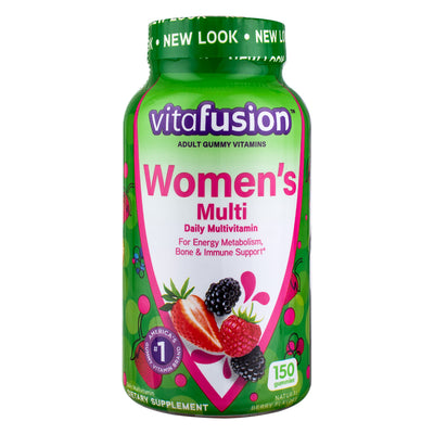 Vitafusion Women's Complete Multivitamin Gummies, Natural Berry, 150 Ct