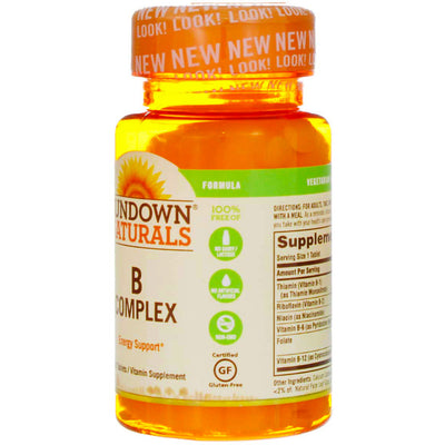 Sundown Naturals Vitamin B Complex Tablets, 100 Ct