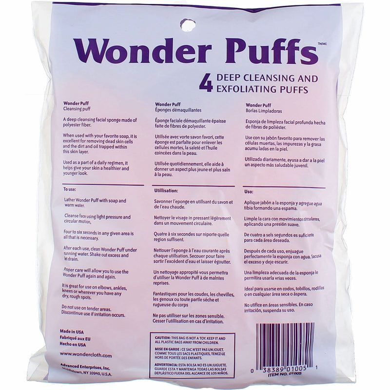 Advanced Enterprises Wonder Puffs Cleaning Sponges, 4 Ct