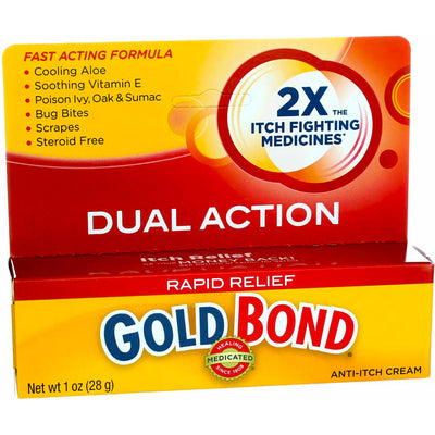 Gold Bond Rapid Relief Dual Action Medicated Anti-Itch Cream, 1 oz