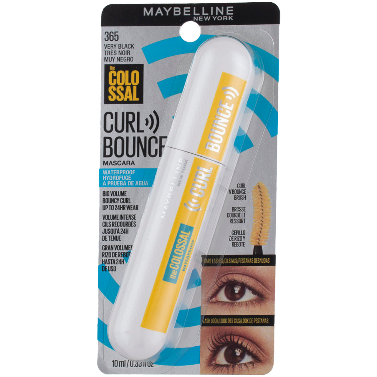 Maybelline The Colossal Curl Bouncing Mascara, Very Black 365, 0.33 fl –  Vitabox