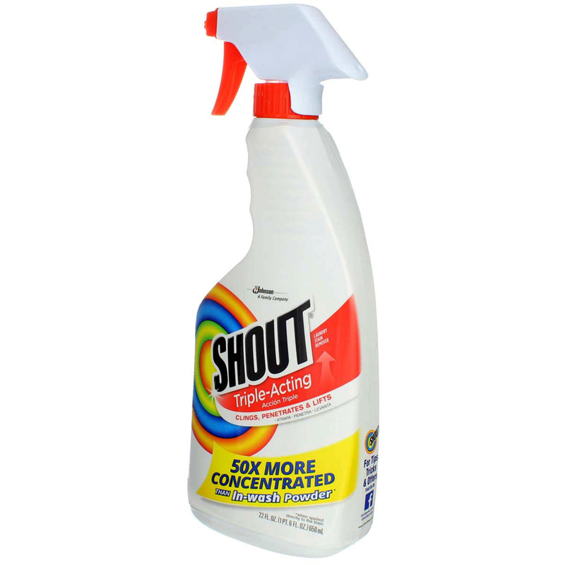 Shout Triple-Acting Laundry Stain Remover Spray, 22 fl oz