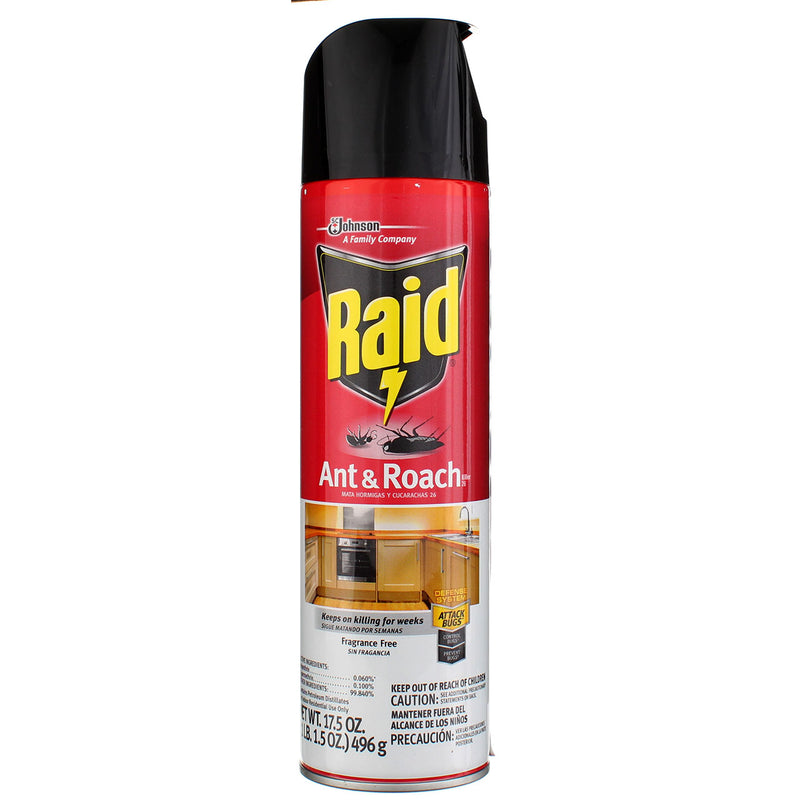 Raid Ant & Roach Killer Aerosol Fragrance Free, 17.5 oz