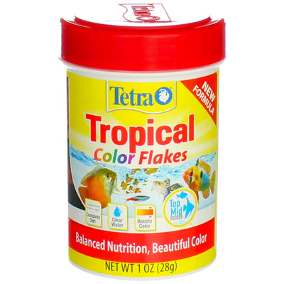 Tetra 77160 TetraColor Tropical Flakes, 1-Ounce, 185 ml