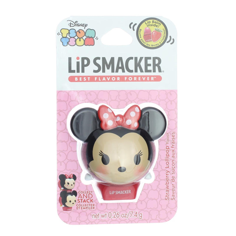 Lip Smacker Disney Tsum Tsum Lip Balm, Minnie Mouse, Strawberry Lollipop, 0.26 oz