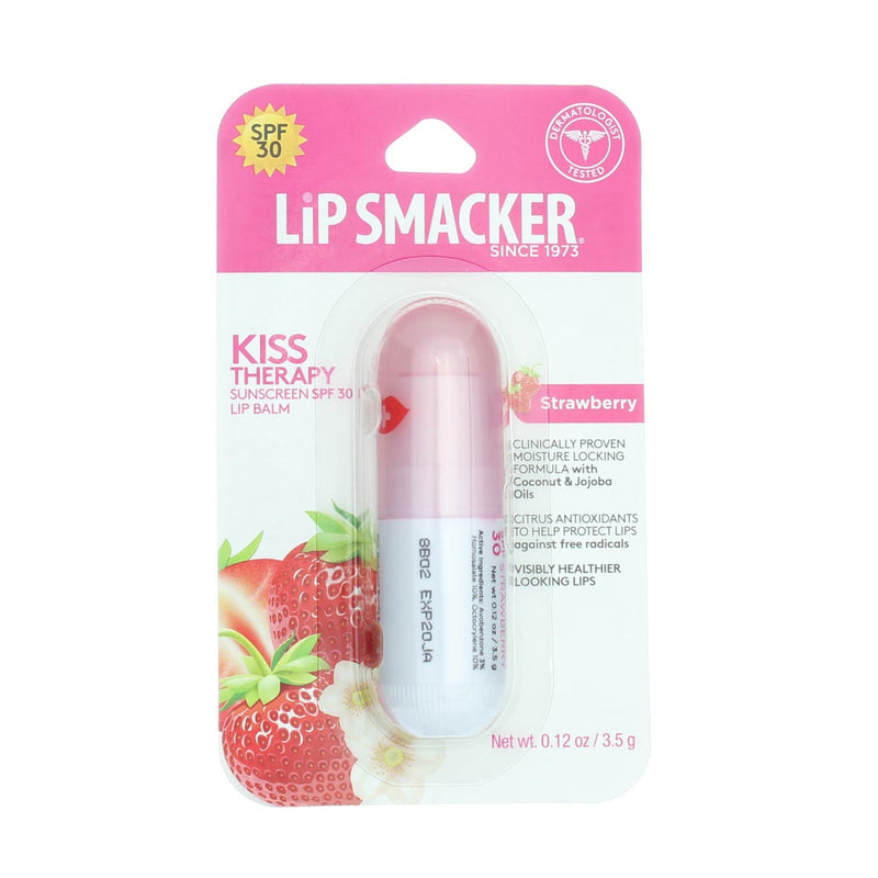 Lip Smacker Kiss Therapy Lip Balm, Strawberry, SPF 30, 0.12 oz