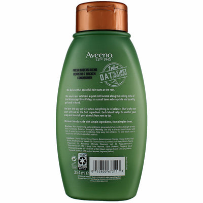 Aveeno Fresh Greens Blend Refresh And Thicken Conditioner, 12 fl oz