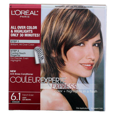 L'Oreal Paris Couleur Experte Express Hair Color + Highlighter, Light Ash Brown 6.1