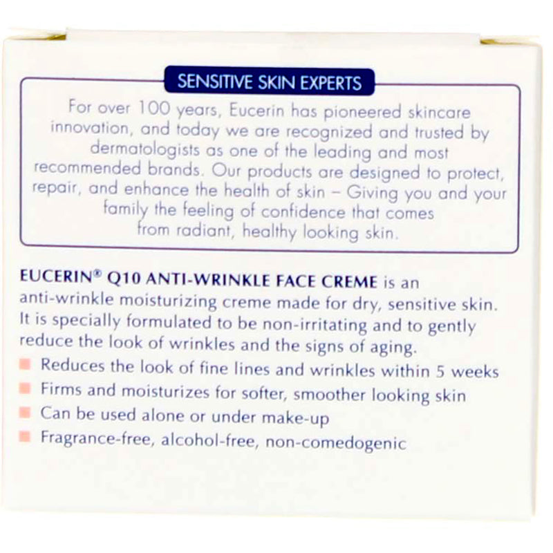 Eucerin Q10 Anti-Wrinkle Face Creme, Unscented, 1.7 oz