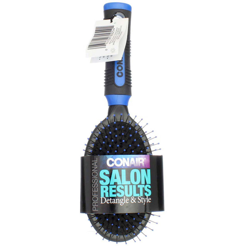 Conair Salon Results Cushion Hair Brush, Black & Blue