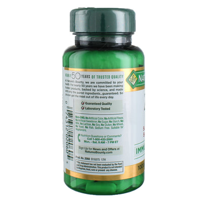Nature's Bounty Immune Health Zinc Caplets, 50 mg, 100 Ct