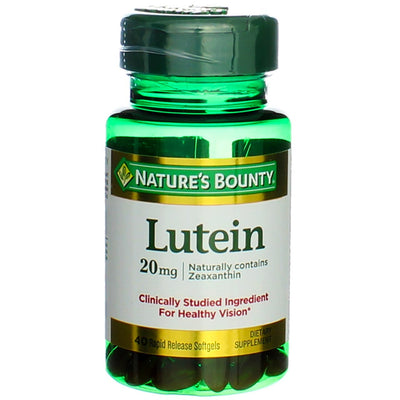 Nature's Bounty Lutein Rapid Release Softgels, 20 mg, 40 Ct