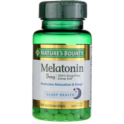 Nature's Bounty Sleep Health Melatonin Rapid Release Softgels, 5 mg, 90 Ct