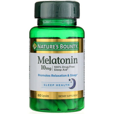 Nature's Bounty Sleep Health Melatonin Capsules, 10 mg, 60 Ct