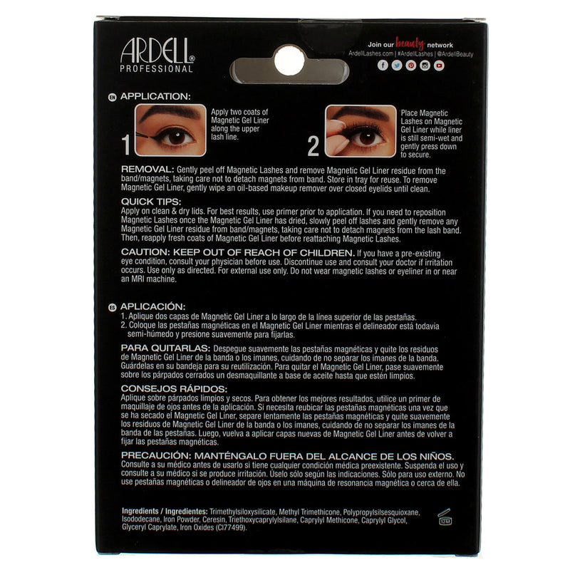 Ardell Professional Magnetic Liner And Lash, 110, Waterproof, 0.07 oz, 2 Ct