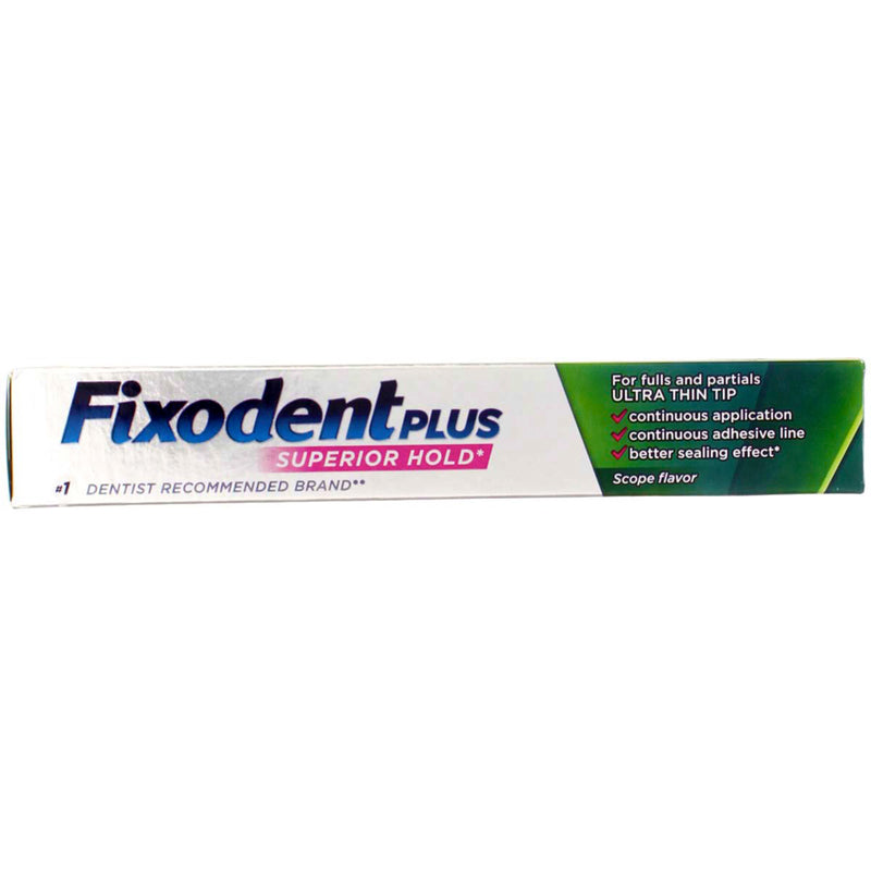 Fixodent Plus Denture Adhesive Cream, Scope Flavor, 2 oz