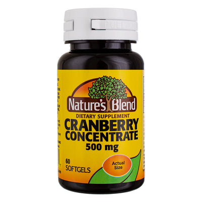 Nature's Blend Cranberry Concentrate Soft Gels, 500 mg, 60 Ct