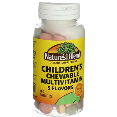 Nature's Blend Multivitamin Chewable Tablets, Assorted Flavors, 100 Ct