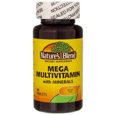Nature's Blend Mega Multivitamins with Minerals Tablets, 60 Ct