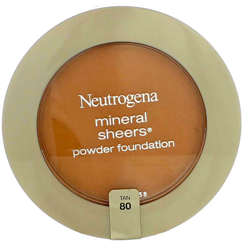 Neutrogena Mineral Sheers Powder Foundation, Tan 80, 0.34 oz