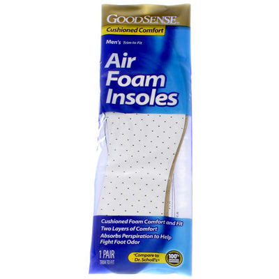 GoodSense Cushioned Comfort Men's Air Foam Insoles