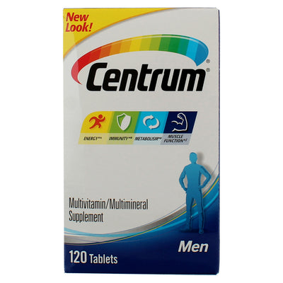 Centrum Men Multivitamins Tablets, Multimineral, 120 Ct