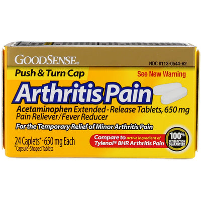 GoodSense Acetaminophen Extended Release Arthritis Pain Relief Caplets, 650 mg, 24 Ct