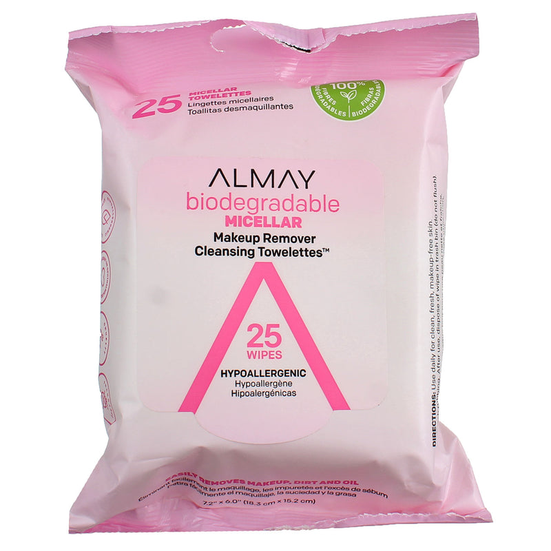 Almay Micellar Makeup Remover Towelettes, 25 Ct