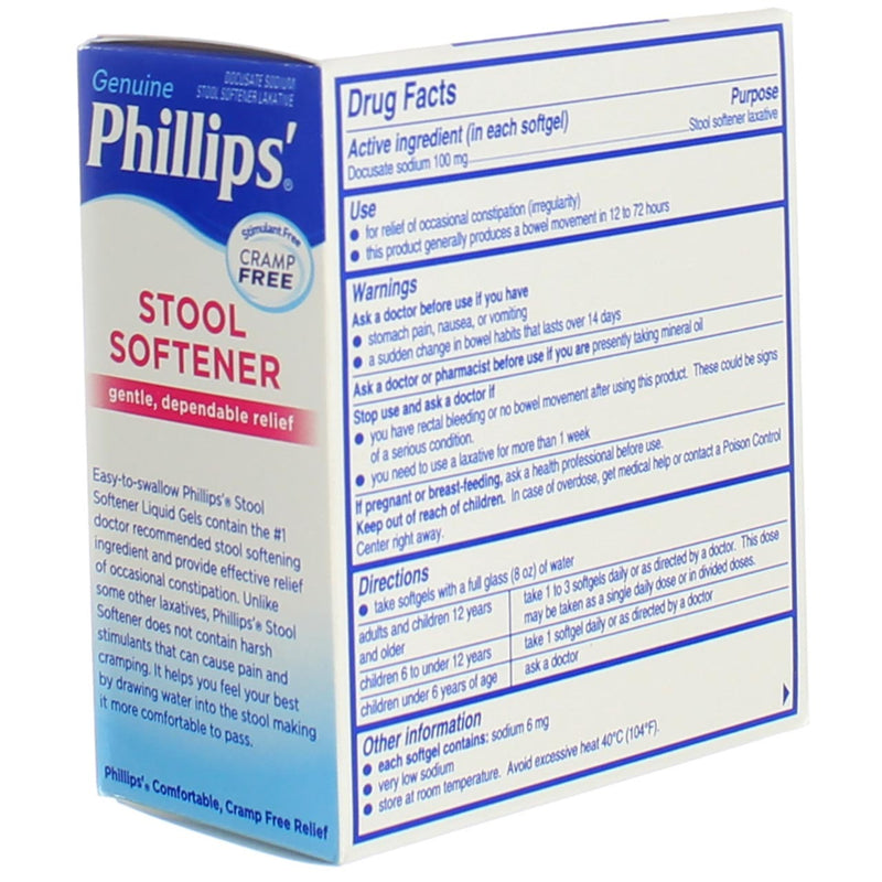Phillips Genuine Stool Softener, 30 Ct