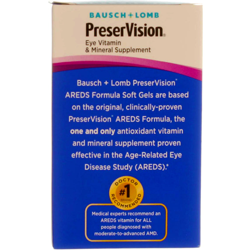 Bausch & Lomb PreserVision AREDS Softgels, 60 Ct