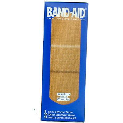 Band-Aid Flexible Fabric Bandages, Assorted Sizes, 30 Ct