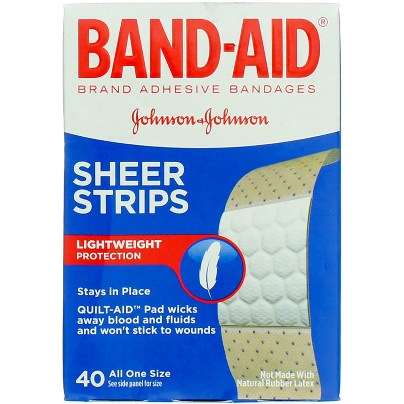 Band-Aid Sheer Strips Bandages, 40 Ct