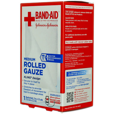 Band-Aid Rolled Gauze, Medium