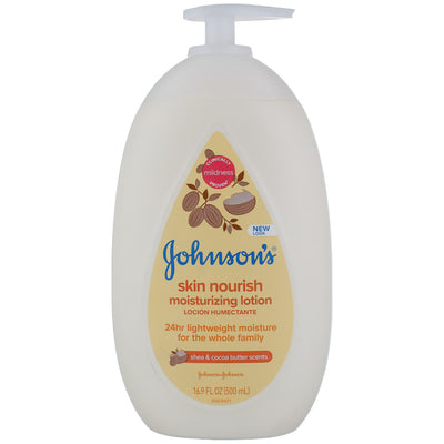 Johnson's Skin Nourish Moisturizing Lotion, Cocoa Butter & Shea, 16.9 fl oz