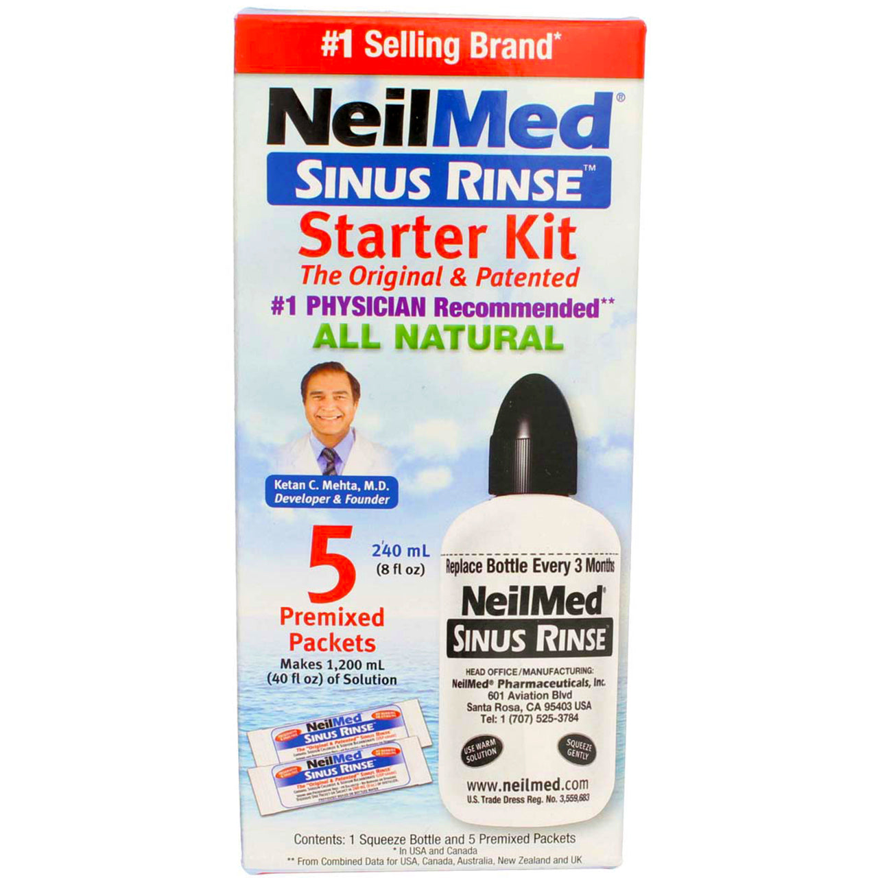 Neil Med SinuFlo Ready Rinse, 8 fl oz 8 Fl Oz (Pack of 1)