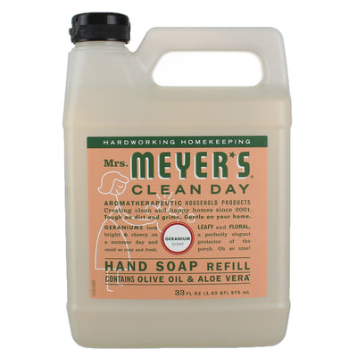 Mrs. Meyer's Clean Day Hand Soap Liquid, Geranium, 33 fl oz