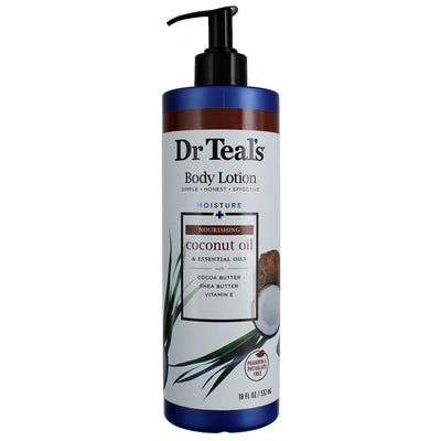 Dr Teal's Moisture + Nourishing Body Lotion, Coconut Oil, 18 fl oz