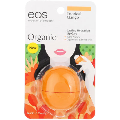 eos Organic Lip Balm Sphere, Tropical Mango, 0.25 oz